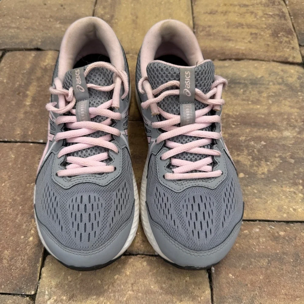Asics Gel-Excite 7 Womens Running Shoes Grey Pink Size 7‎